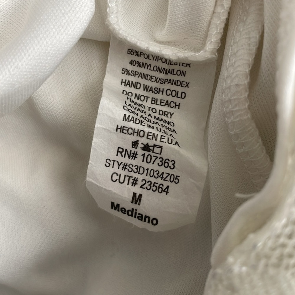 SOLEMIO Off White Ivory Lace Plunge Back Dress size Medium Bride Wedding‎ Party - Picture 9 of 9